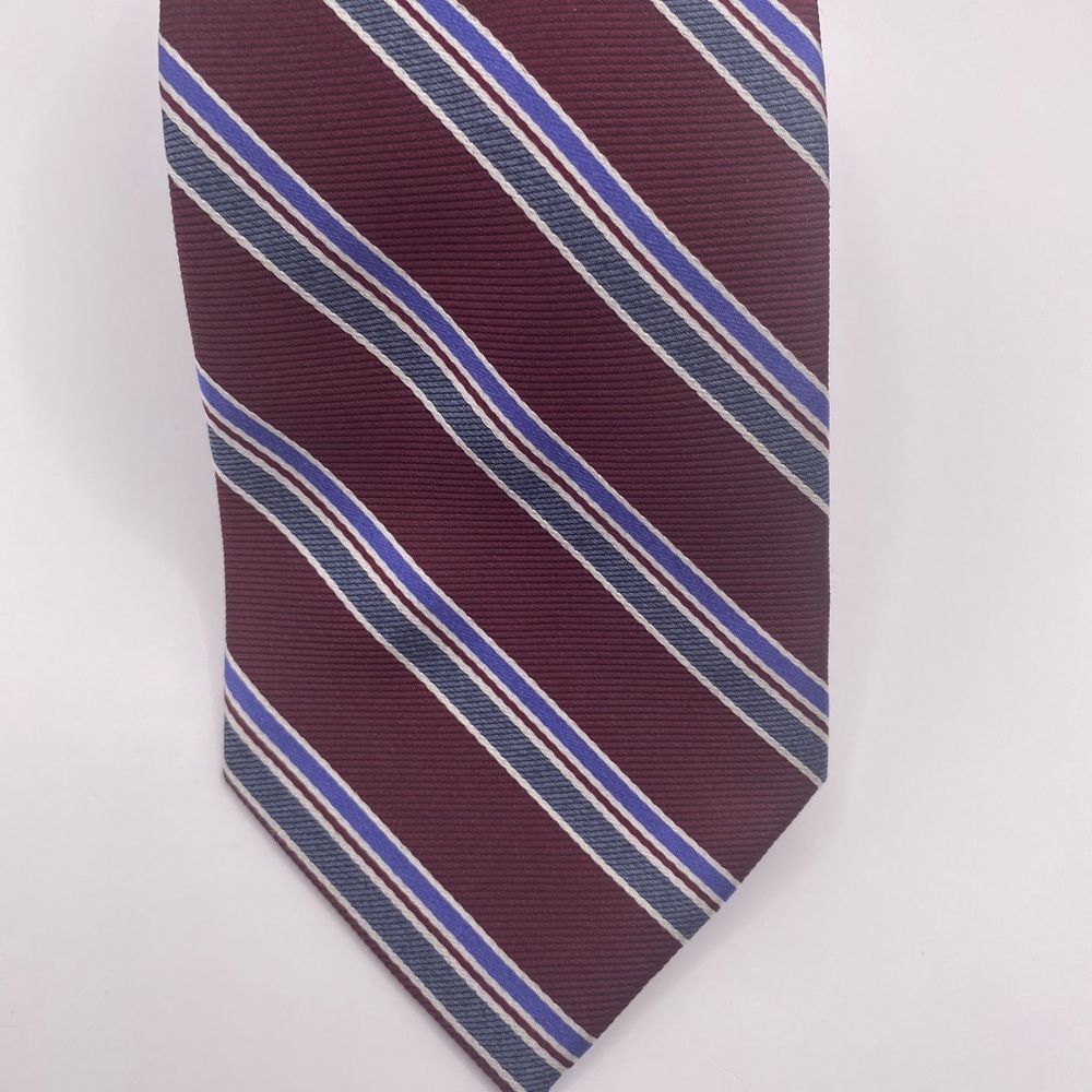 Jos. A. Bank Maroon and Blue Striped Tie NWT